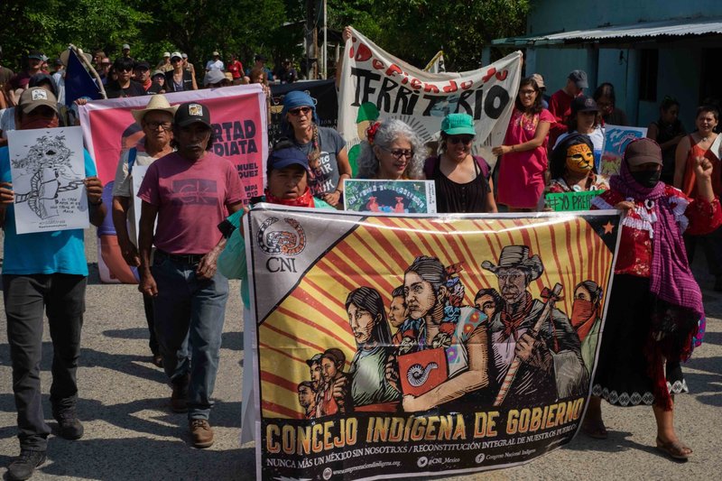Demonstration, mit dem die Caravana El Sur Resiste begann. Foto: Isabel Mateos.