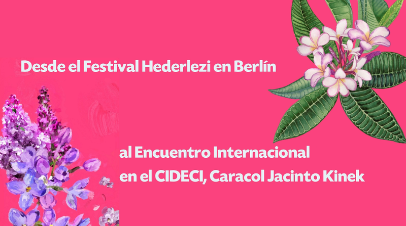 Grafik mit Grüßen an des internationale Treffen von El Sur Resiste