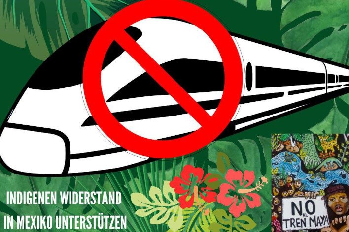 Durchgestrichener Zug vor Blättern