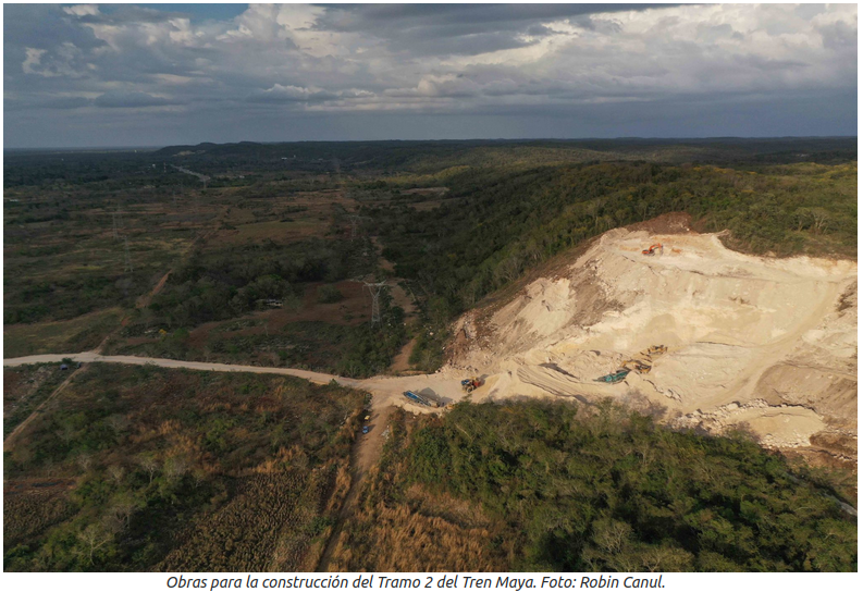 Luftbild einer gerodeten Fläche
