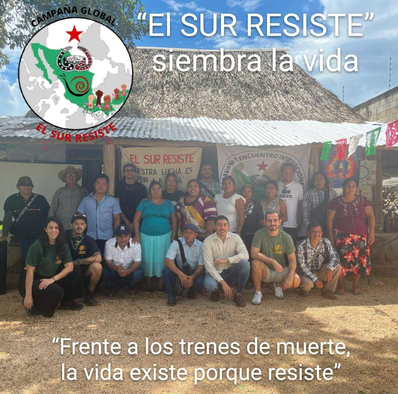 Gruppenbild mit dem Titel "EL SUR RESISTE" siembra la vida