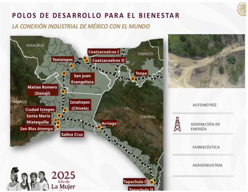 Eine Karte der Marine mit den geplanten Industrieparks ("Entwicklungspole für den Wohlstand")